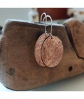 Earrings | Large Distressed Copper Disk